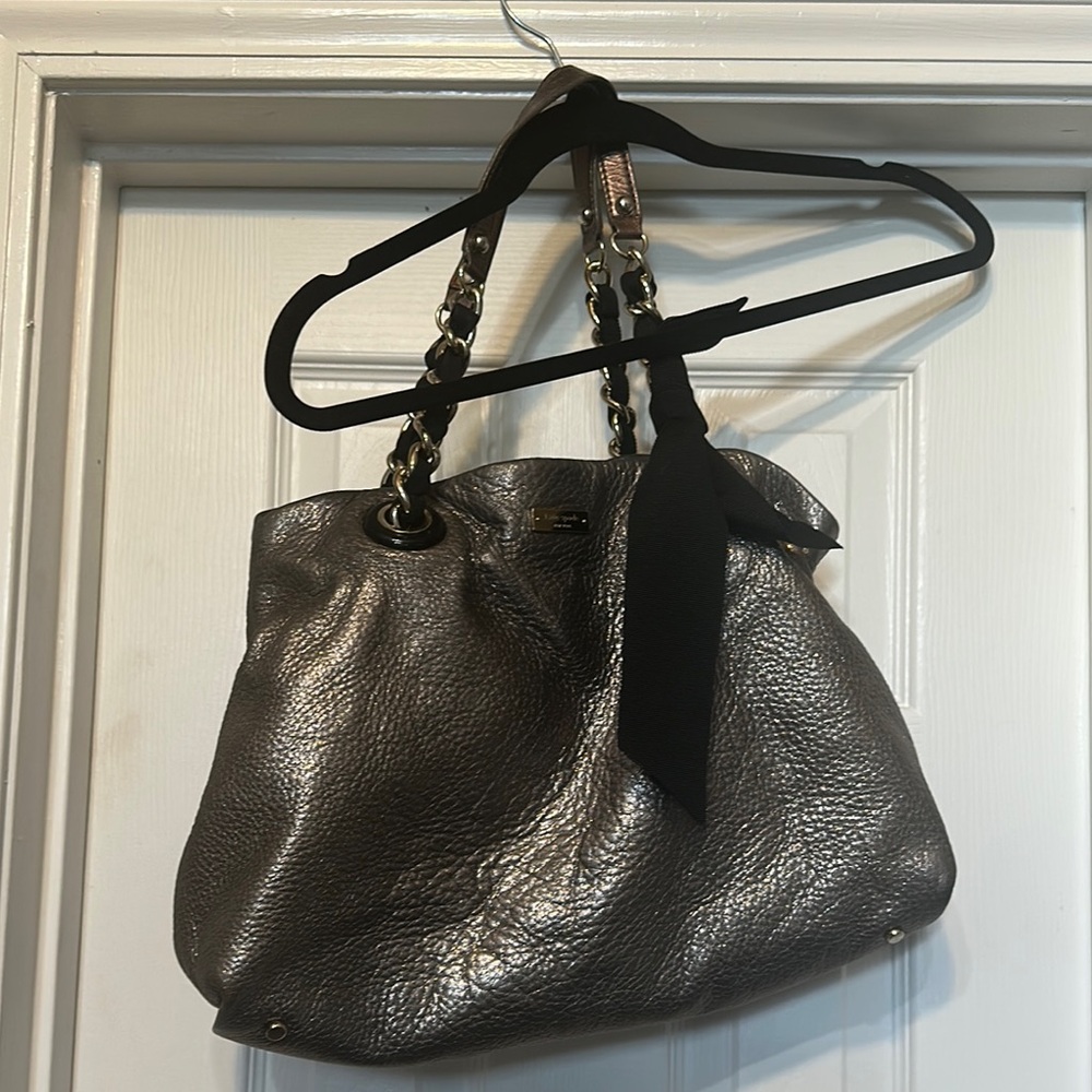Kate Spade Silver Textured Shoulder Bag‎